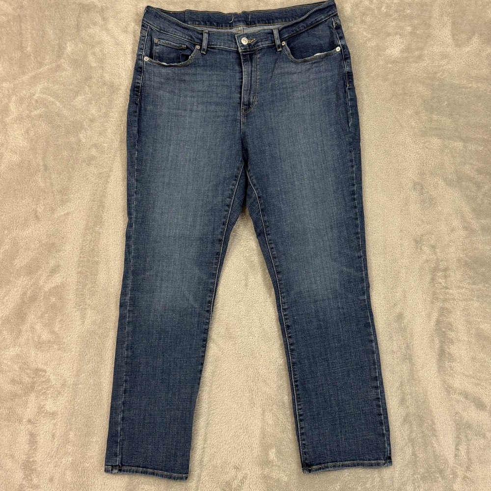 Levis Jeans Womens 14M Blue Classic Straight‎ Viscose Comfort Stretch Casual